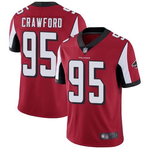 Atlanta Falcons Limited Red Men Jack Crawford Home Jersey NFL Football #95 Vapor Untouchable->atlanta falcons->NFL Jersey
